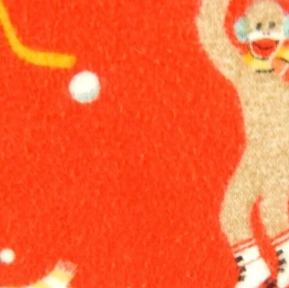 Nick and Nora Sock Monkey Flannel Pajamas - Picture 4 of 4